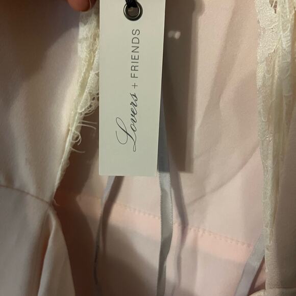 Lovers + Friends The Paris Lace Silky Fairy Romantic Ethereal Slip Dress 4 NWT - Picture 12 of 13